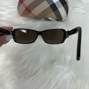 Designer Black Sunglasses with Checkered Case Burberry | Accessories | Designer Black Sunglasses With  main image 2